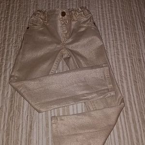 Girls gold skinny jeans